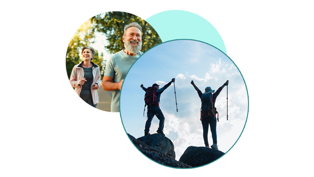 Patients actifs profitant d'une vision claire